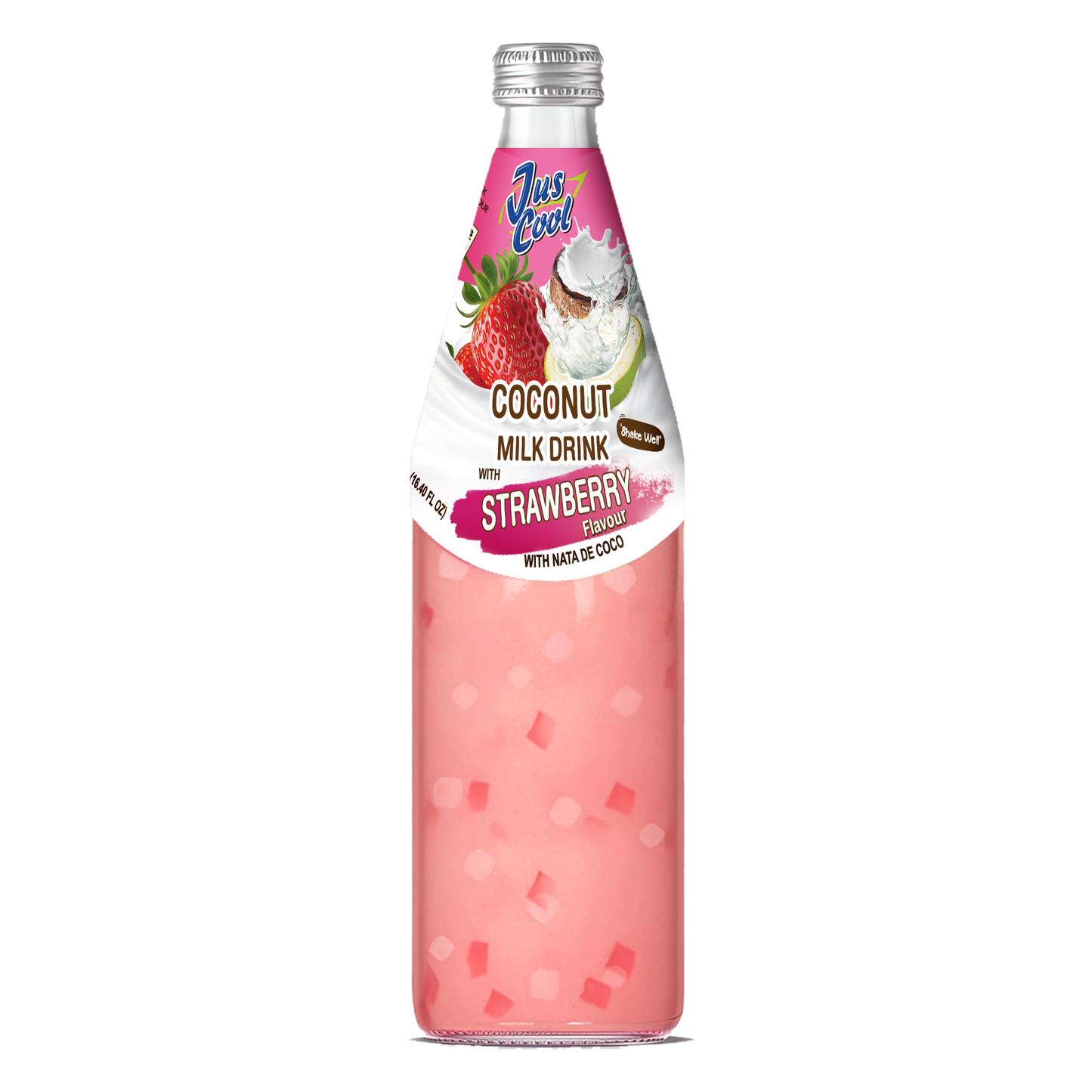 JUS COOL - LARGE COCO MILK STRAWBERRY 485 ML 12/CASE $1.49/UNIT