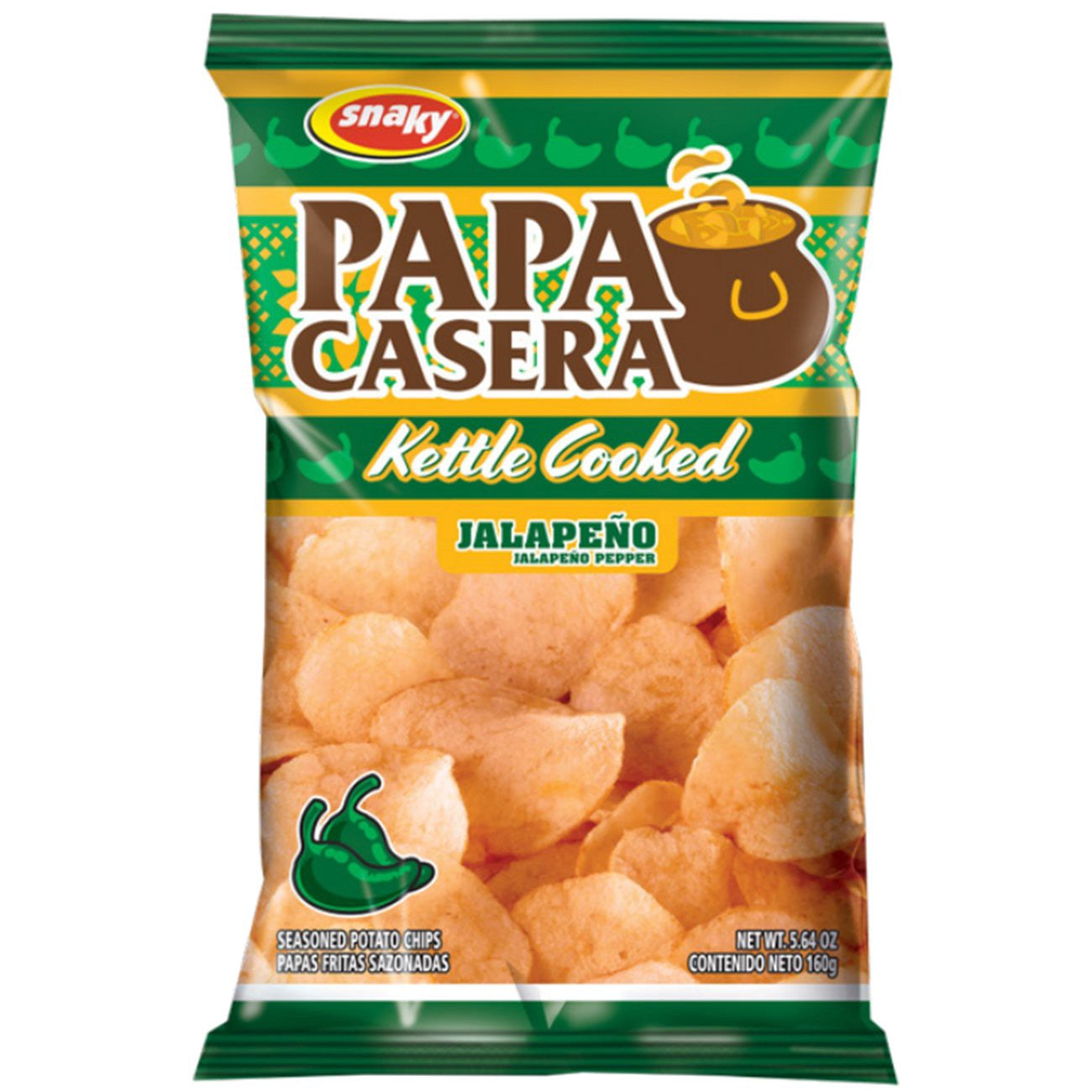 SNAKY - PAPA CASERA JALAPENO 10/CASE $2.30/UNIT
